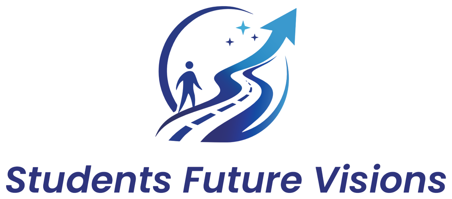 Students Future Visions Trust logo — a student walking a winding road beneath an upward arrow, with the words 'Students Future Visions' below